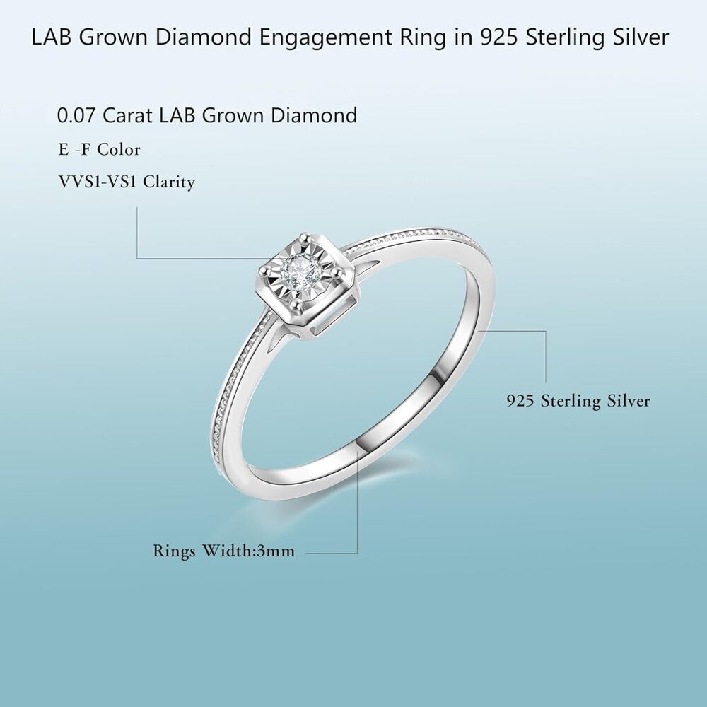 Versatile Stackable Lab Created Diamond Ring For … - image 2